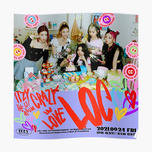 ITZY CRAZY Poster RB1201 product Offical itzy Merch