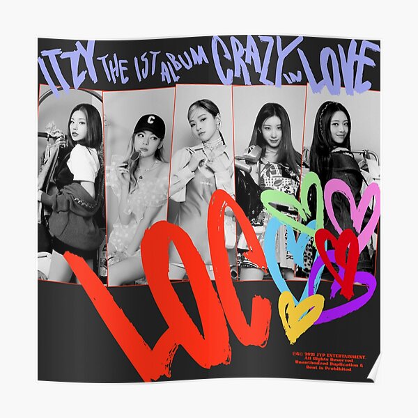ITZY CRAZY IN LOVE Album Cover Poster RB1201 product Offical itzy Merch