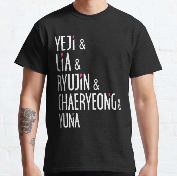 ITZY Names Classic T-Shirt RB1201 product Offical itzy Merch