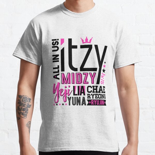 ITZY Font Collage Classic T-Shirt RB1201 product Offical itzy Merch
