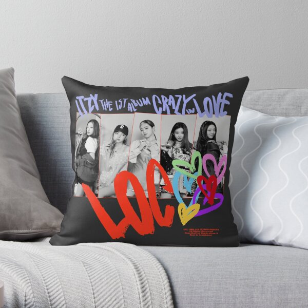 ITZY CRAZY IN LOVE Album Cover Throw Pillow RB1201 product Offical itzy Merch
